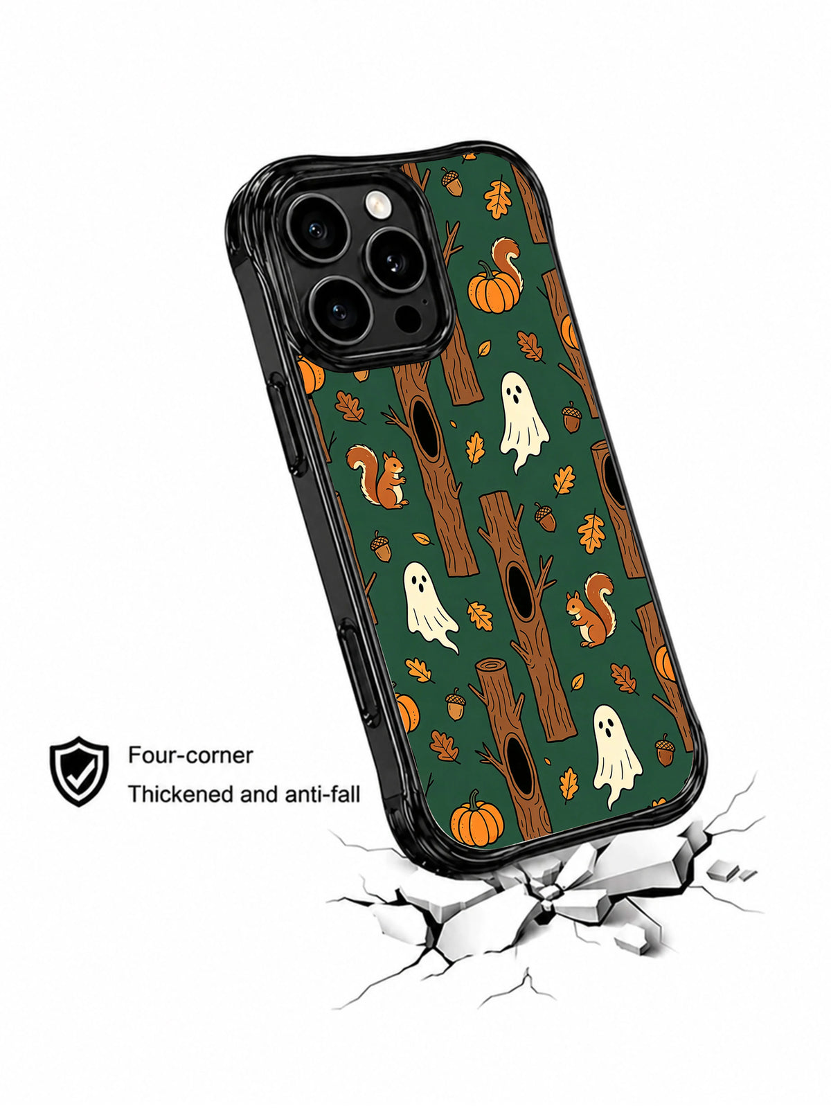 Hollow Tree Ghost Woodland: case corner shown in an impact-themed promotional illustration.