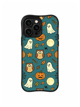 Pumpkin Owl Starlight iPhone 14 Pro case pattern