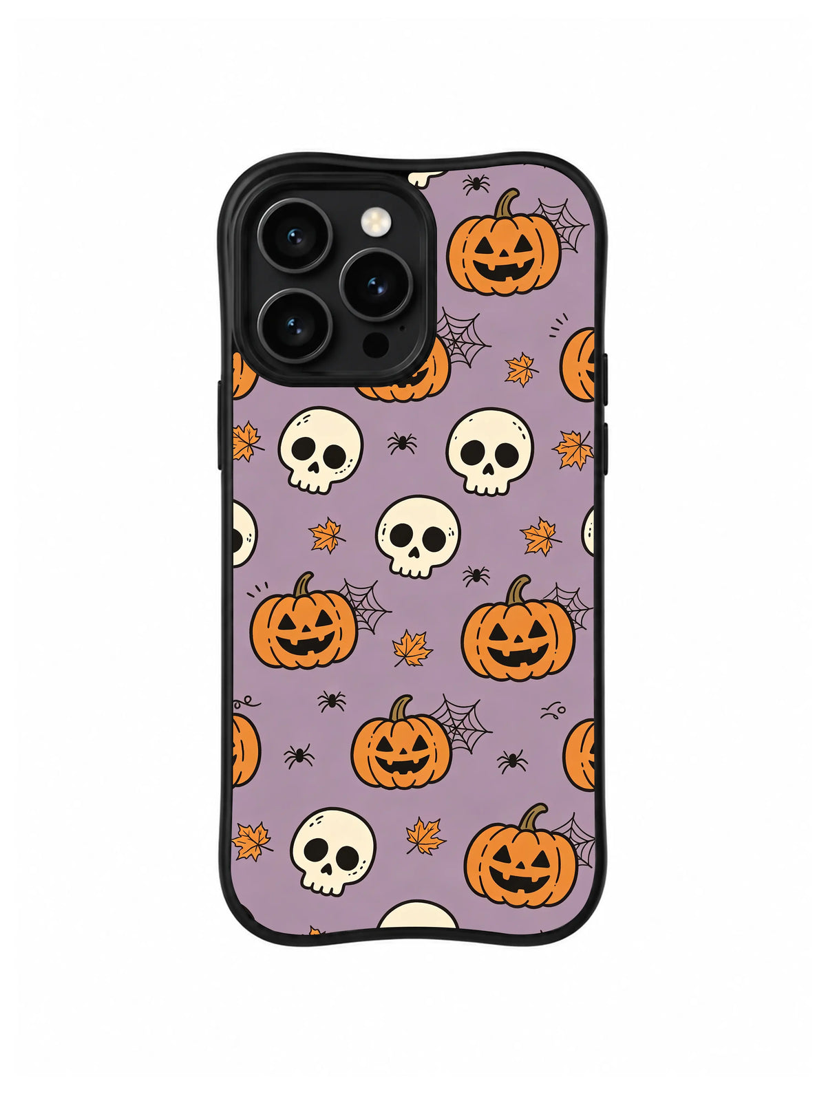 Pumpkin Skull Field iPhone 14 Pro case pattern