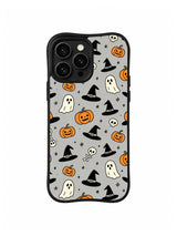 Pumpkin Witch Sky iPhone 14 Pro case pattern