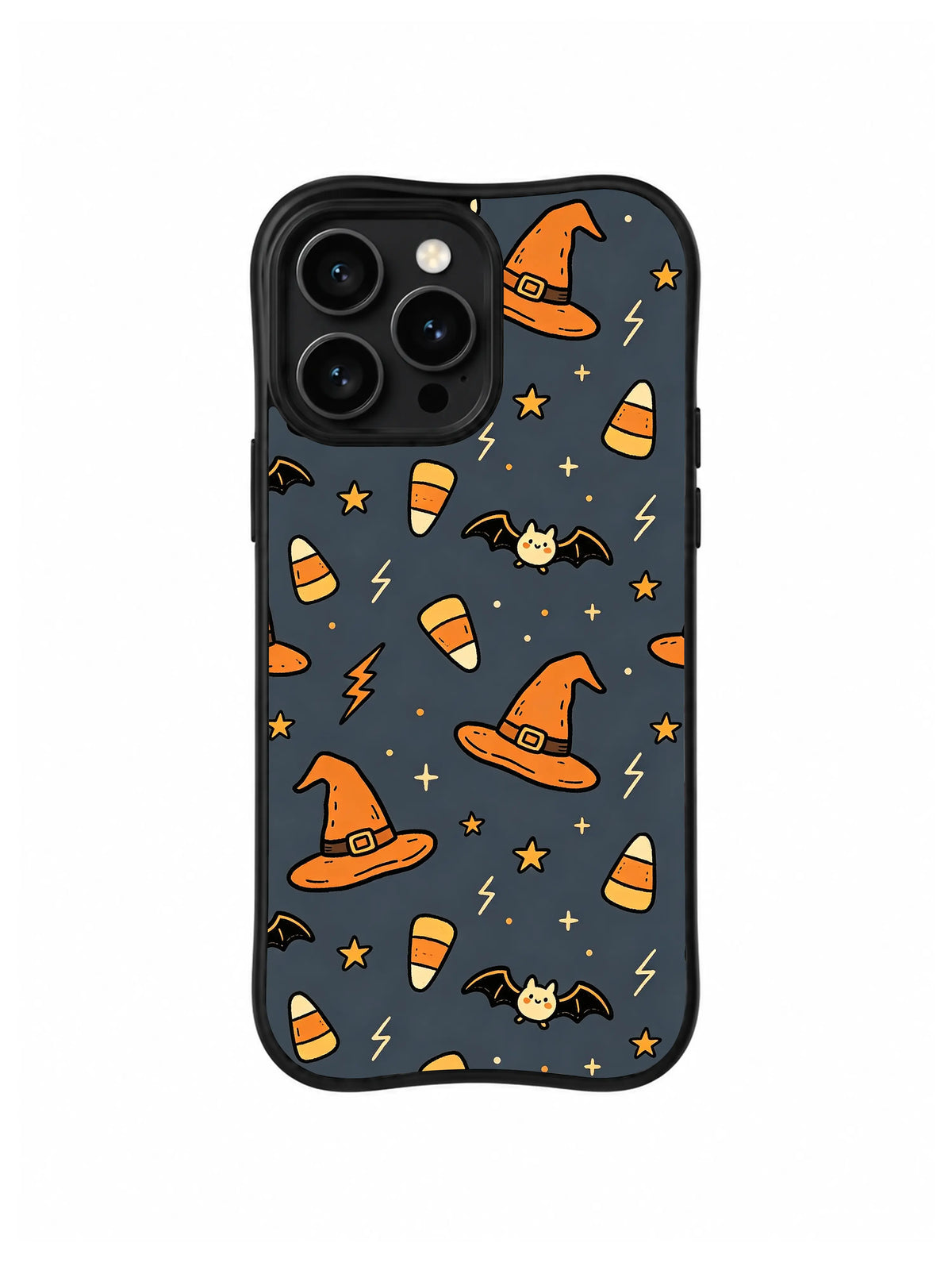 Candy Corn Witch Stars iPhone 14 Pro case pattern
