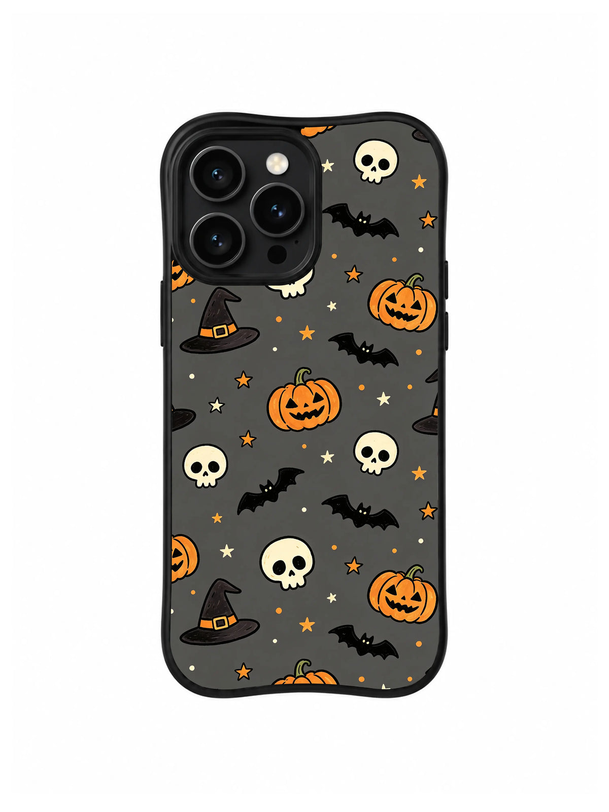 Pumpkin Skull Starfield iPhone 14 Pro case pattern