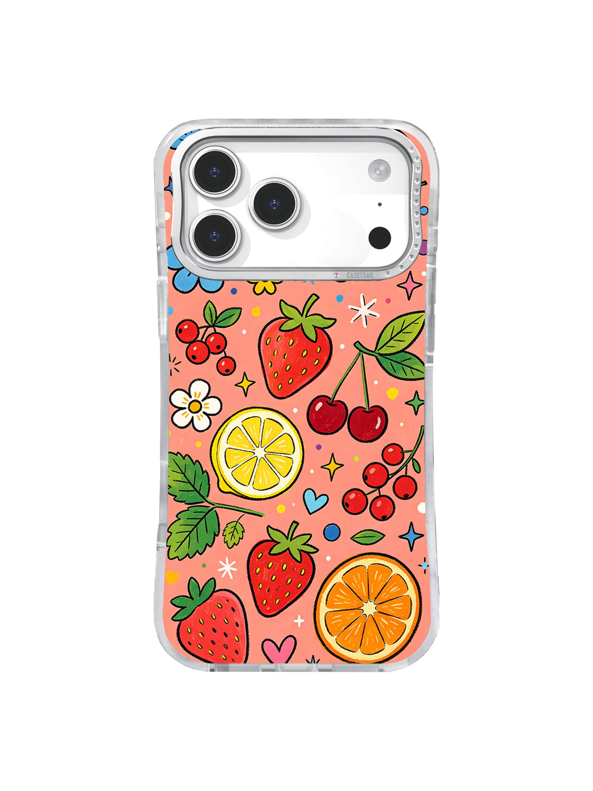 Citrus Berry Rainbow pattern for iPhone 17 Pro Max case