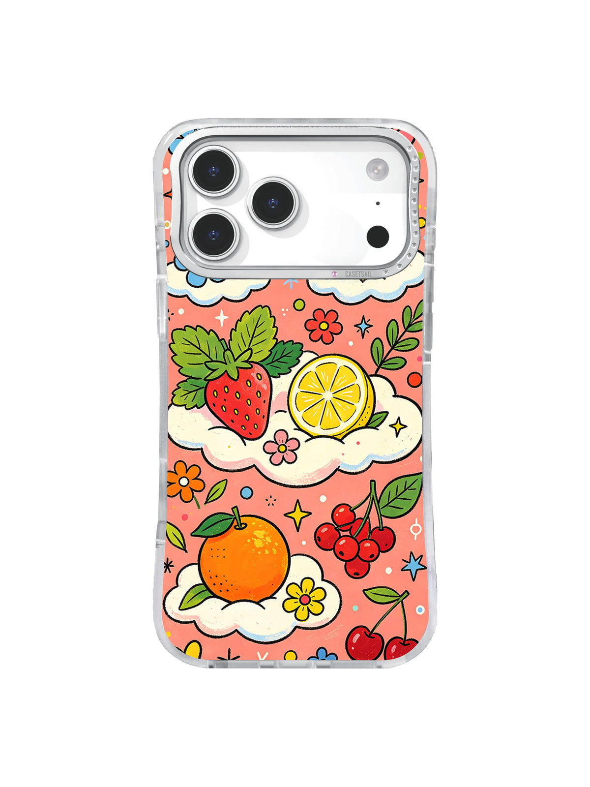 Cloud Fruit Picnic pattern for iPhone 17 Pro Max case