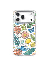 Coral Lemon Tide pattern for iPhone 17 Pro Max case