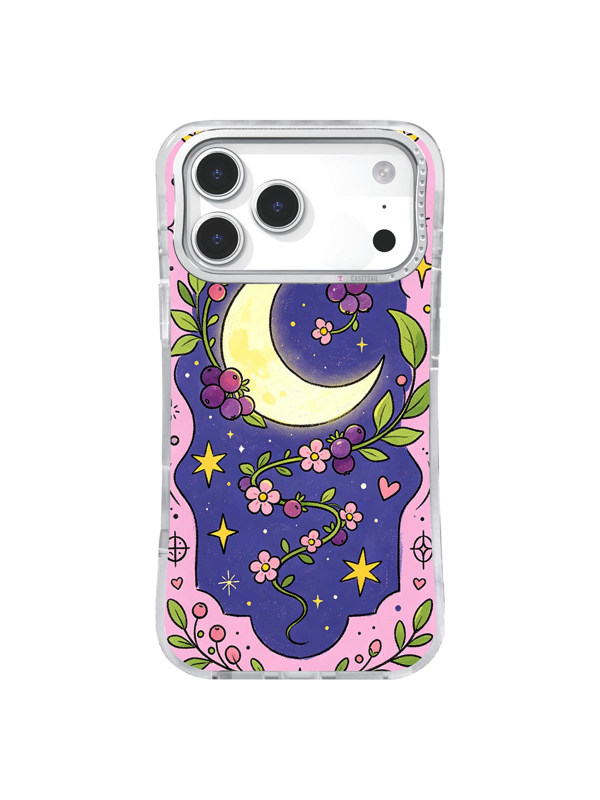 Midnight Berry Crescent pattern for iPhone 17 Pro Max case