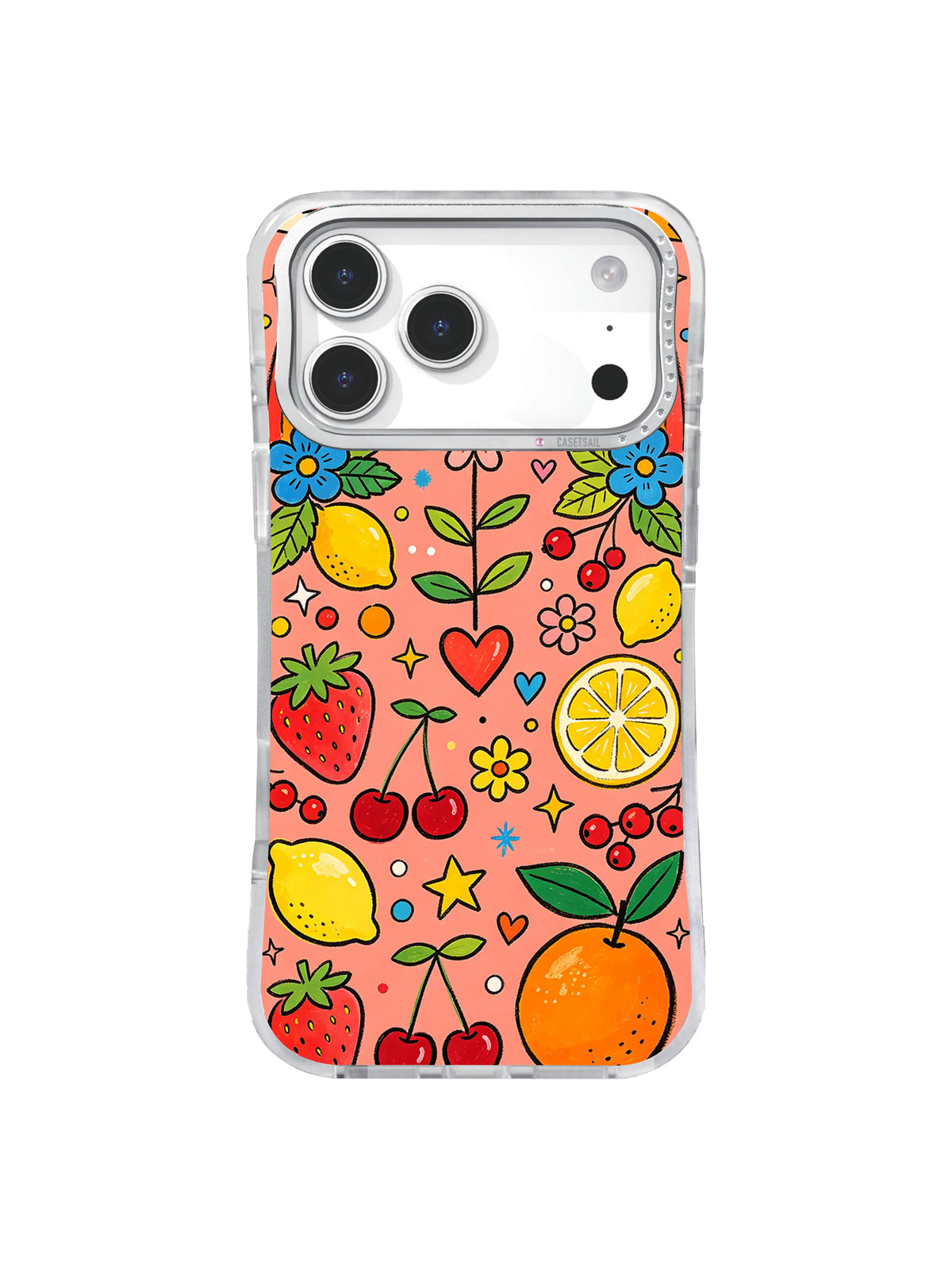 Rainbow Fruit Bouquet pattern for iPhone 17 Pro Max case