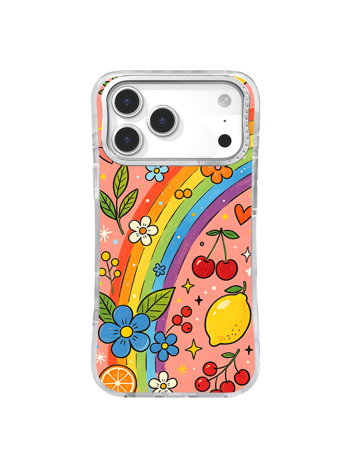Rainbow Orchard Trail pattern for iPhone 17 Pro Max case