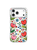 Red Heart Wildflowers pattern for iPhone 17 Pro Max case