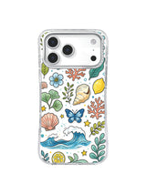 Seashell Wave Garden pattern for iPhone 17 Pro Max case