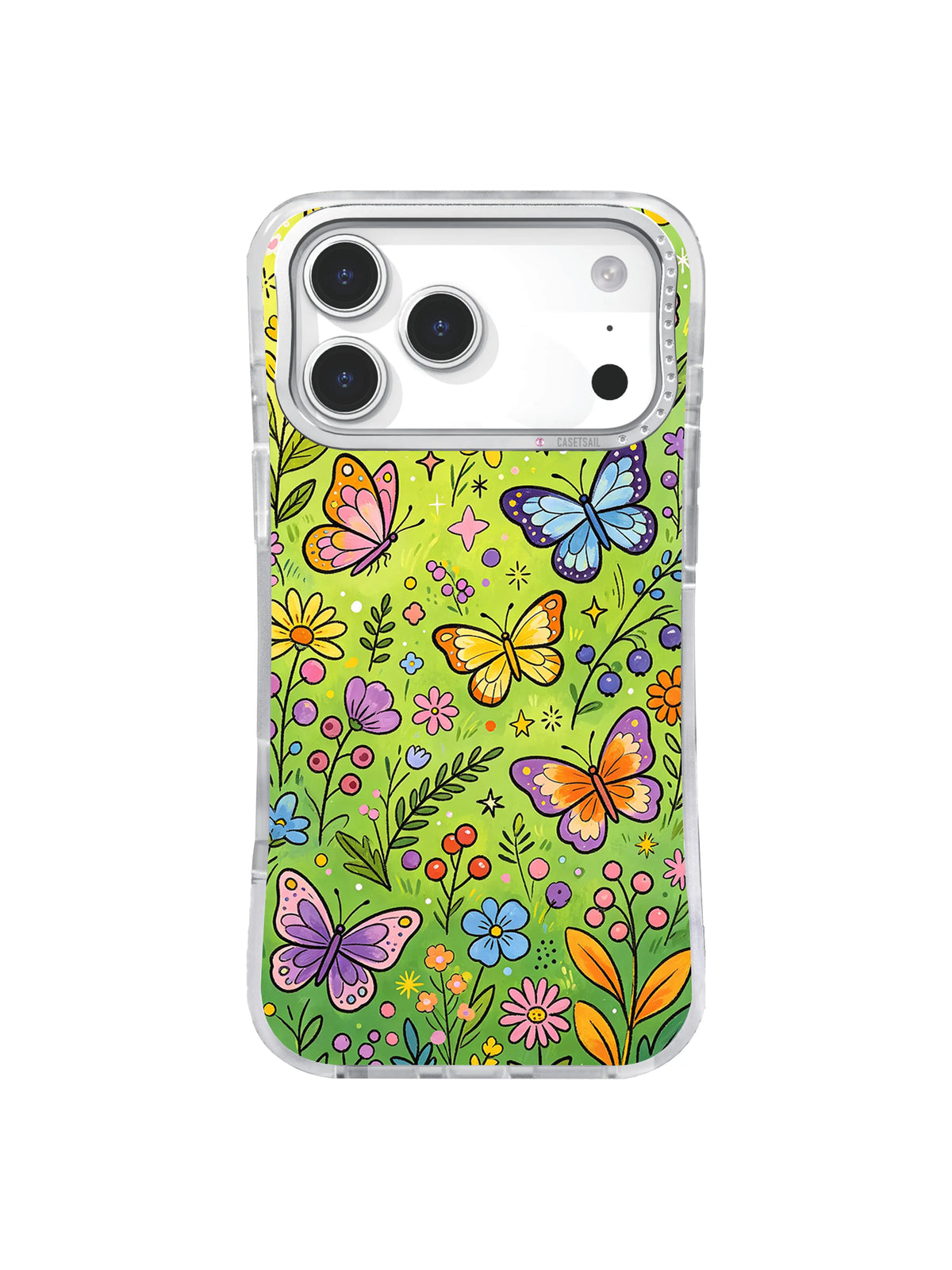 Wild Butterfly Meadow pattern for iPhone 17 Pro Max case