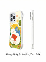 Front and side views of bear family iPhone 14 Pro Max case