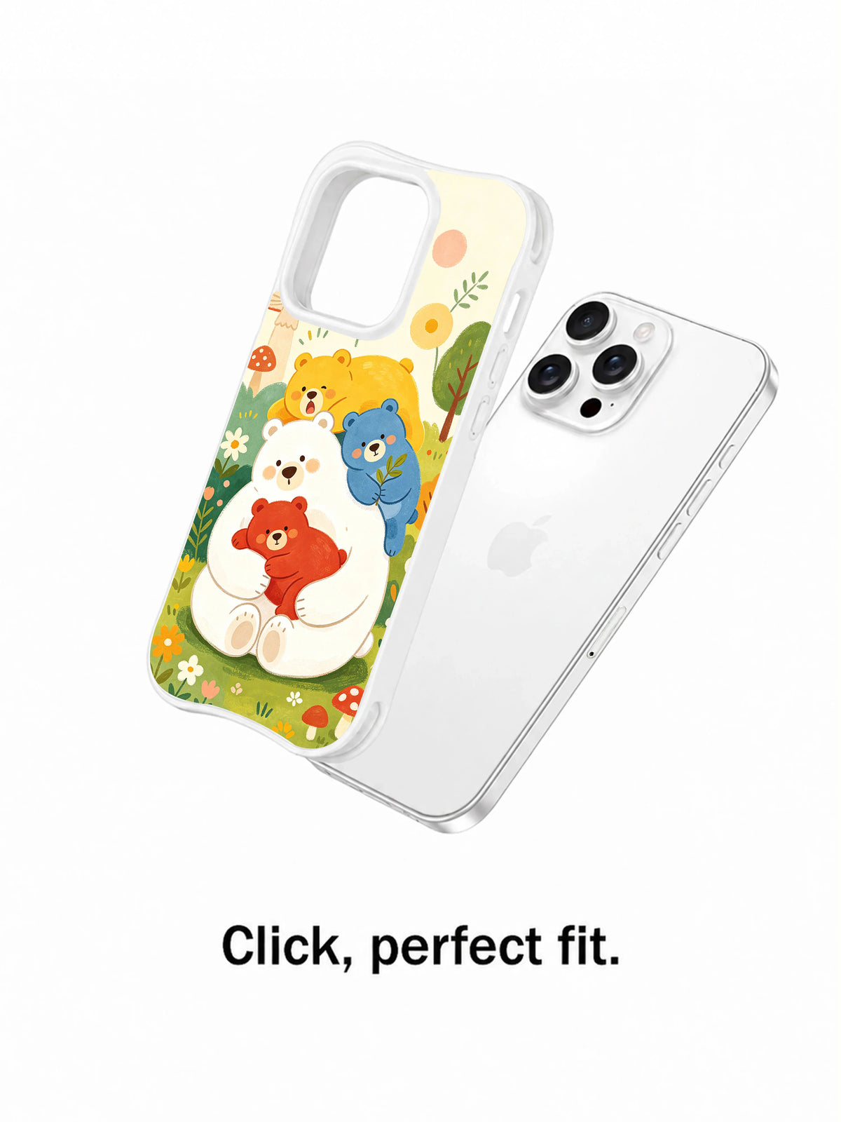 Front and back composition of Little Bear Family Garden case
