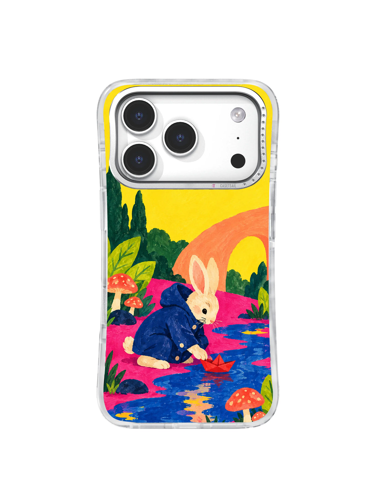 Little Boat After Rain red paper boat voyage iPhone case artwork