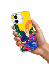 Little Boat After Rain transparent iPhone case in hand