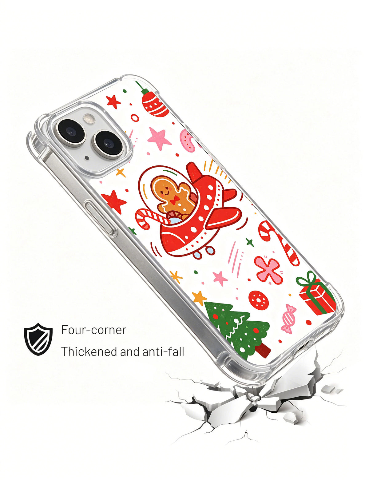 Little Christmas Dream World: Angled case above an illustrated cracked surface.