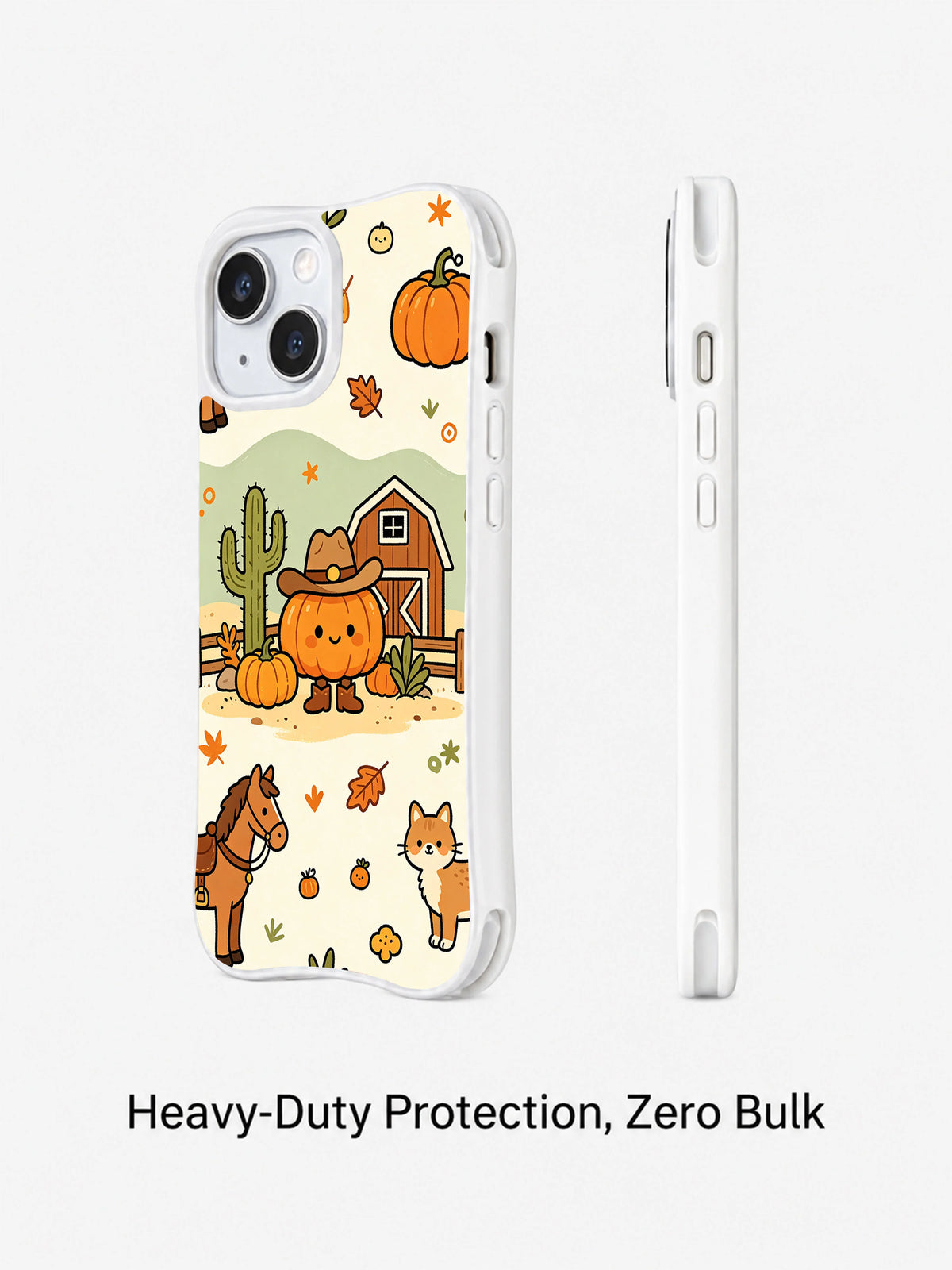 Little Cowboy Pumpkin Ranch iPhone 14 case side view