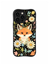 Little Daisy Fox Meadow: A small orange fox sits among large white daisies and pastel wildflowers.