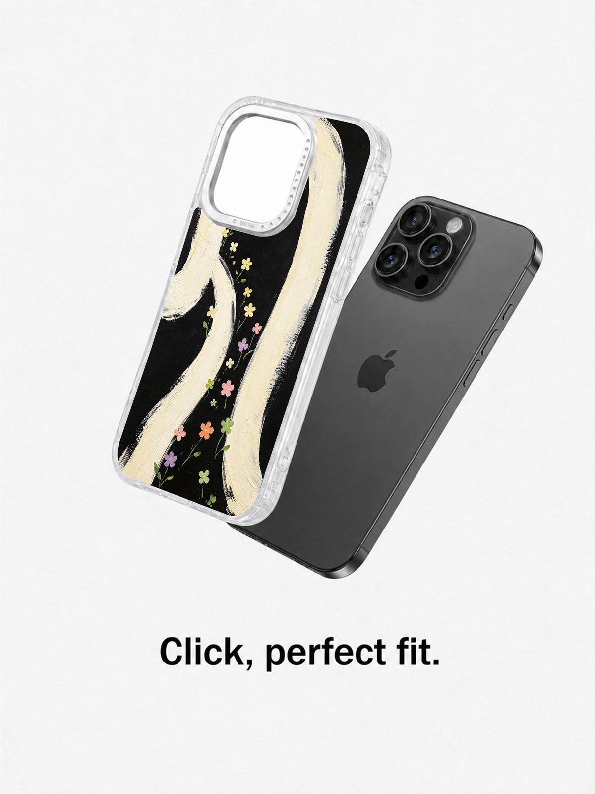 Little Flowers of Courage iPhone case fit view