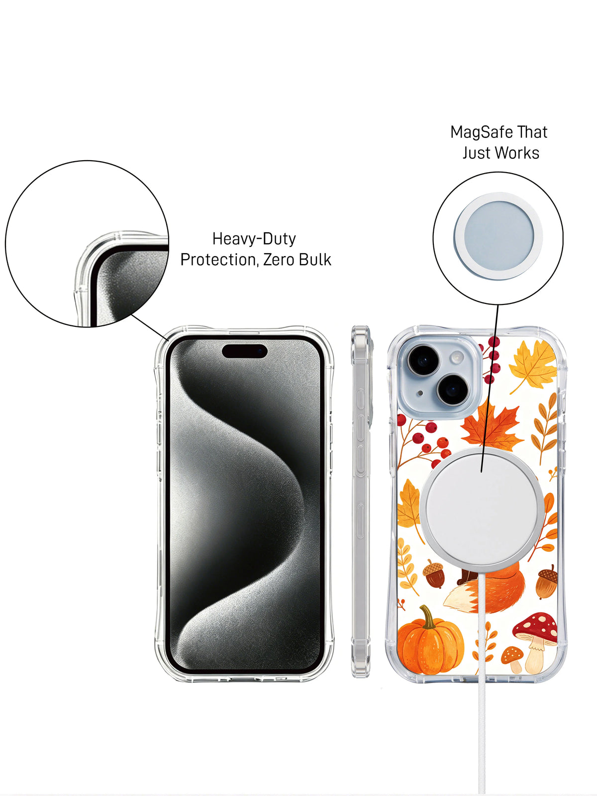 Little Fox Thanksgiving Garden MagSafe charging presentation