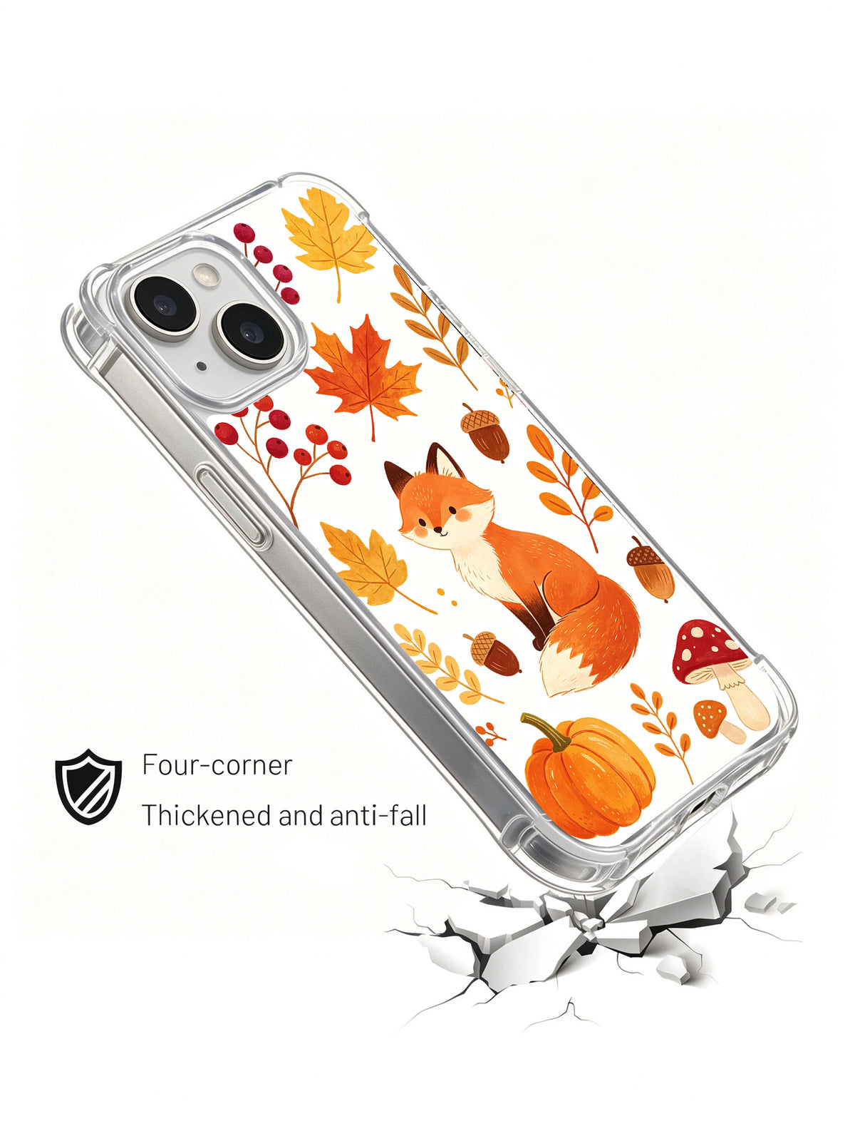 Little Fox Thanksgiving Garden phone case corner protection