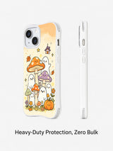 Little Ghost Mushroom Village iPhone 14 case side profile