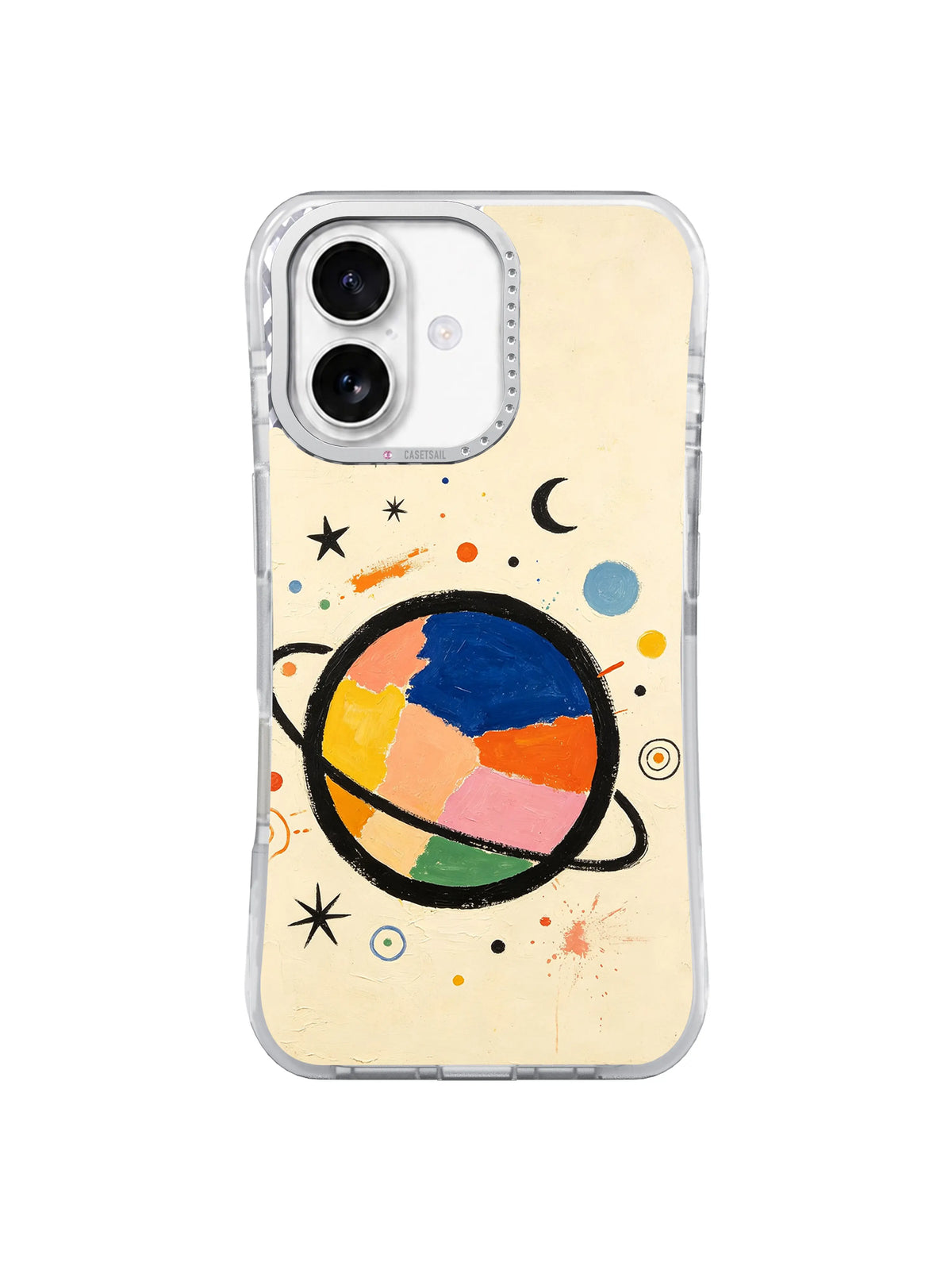 Patchwork Cosmic Planet on an iPhone case