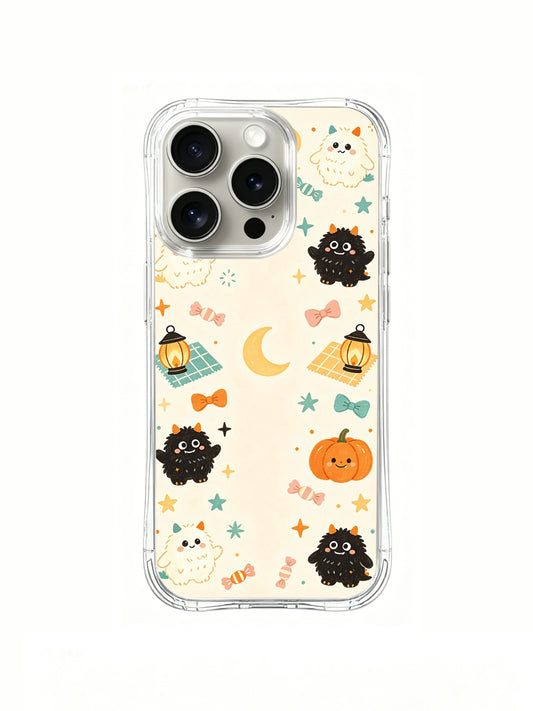Little Monster Moon Picnic telefon kılıfının arka desen görünümü.