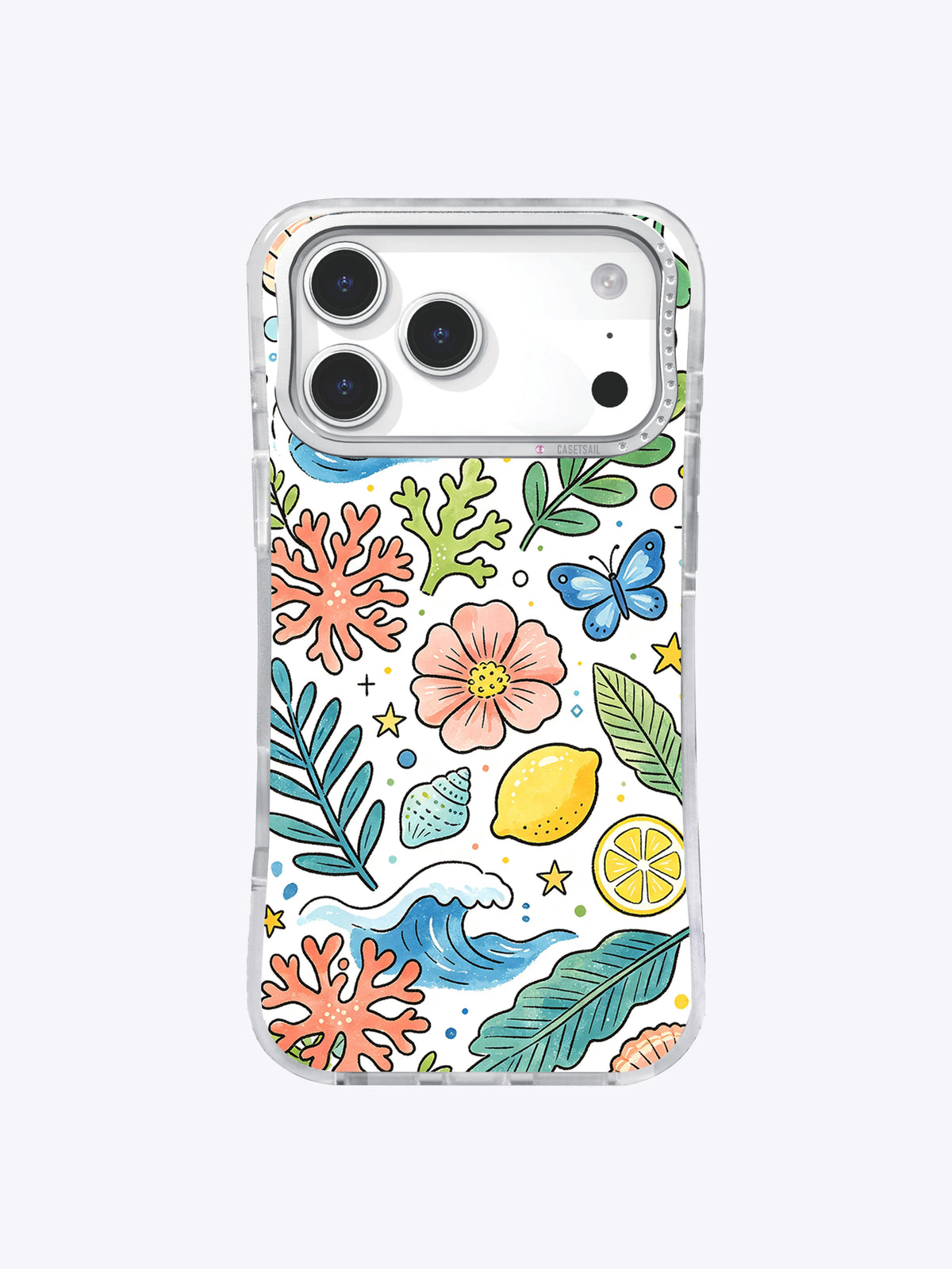 Little Ocean Garden iPhone 17 Pro Max case front view