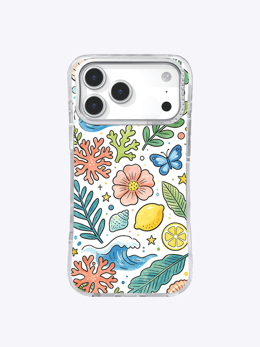 Little Ocean Garden iPhone 17 Pro Max case front view