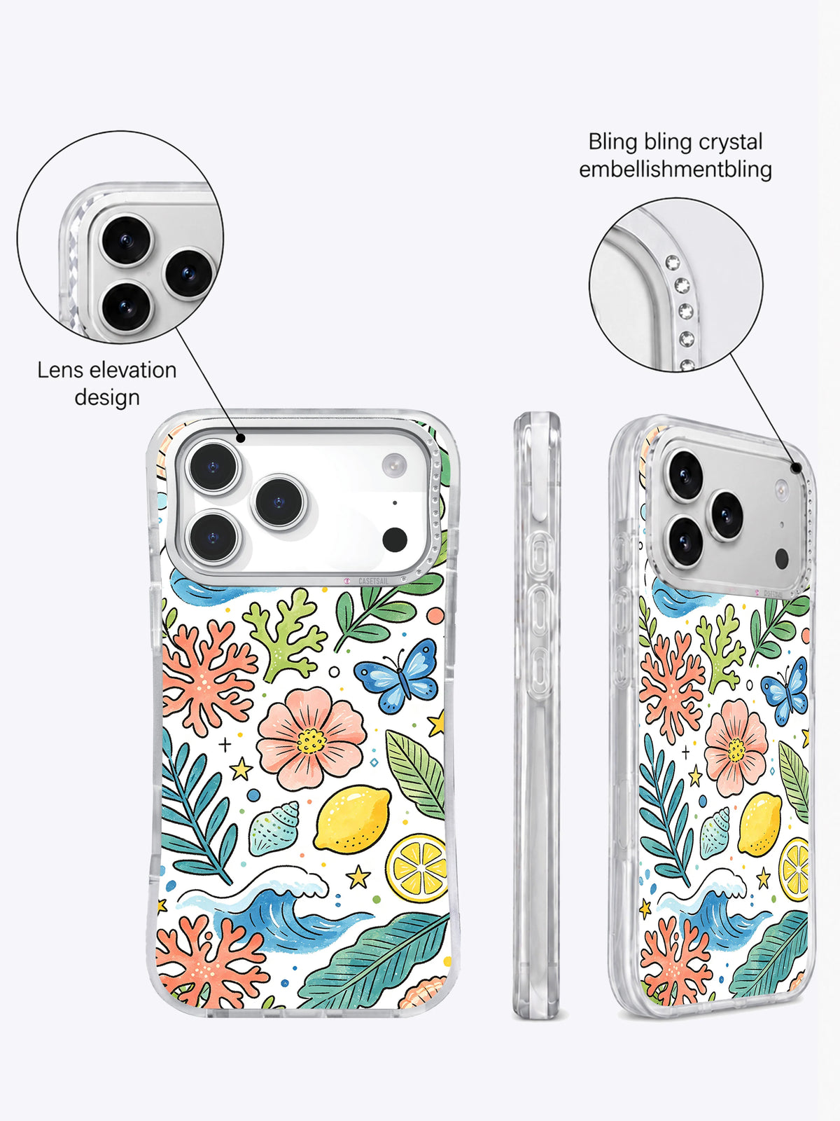 Little Ocean Garden iPhone 17 Pro Max case artwork detail