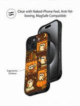 Little Owl Potion Shelves iPhone 14 case ergonomic grip view