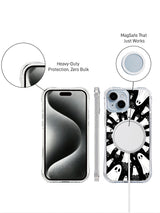 Little Phantoms of the Moonwell iPhone 15 Plus case front and back presentation