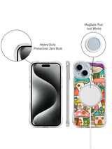 Whimsical cottagecore iPhone 14 Plus case lifestyle view