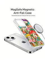 Cute animal village iPhone 14 Plus case side view