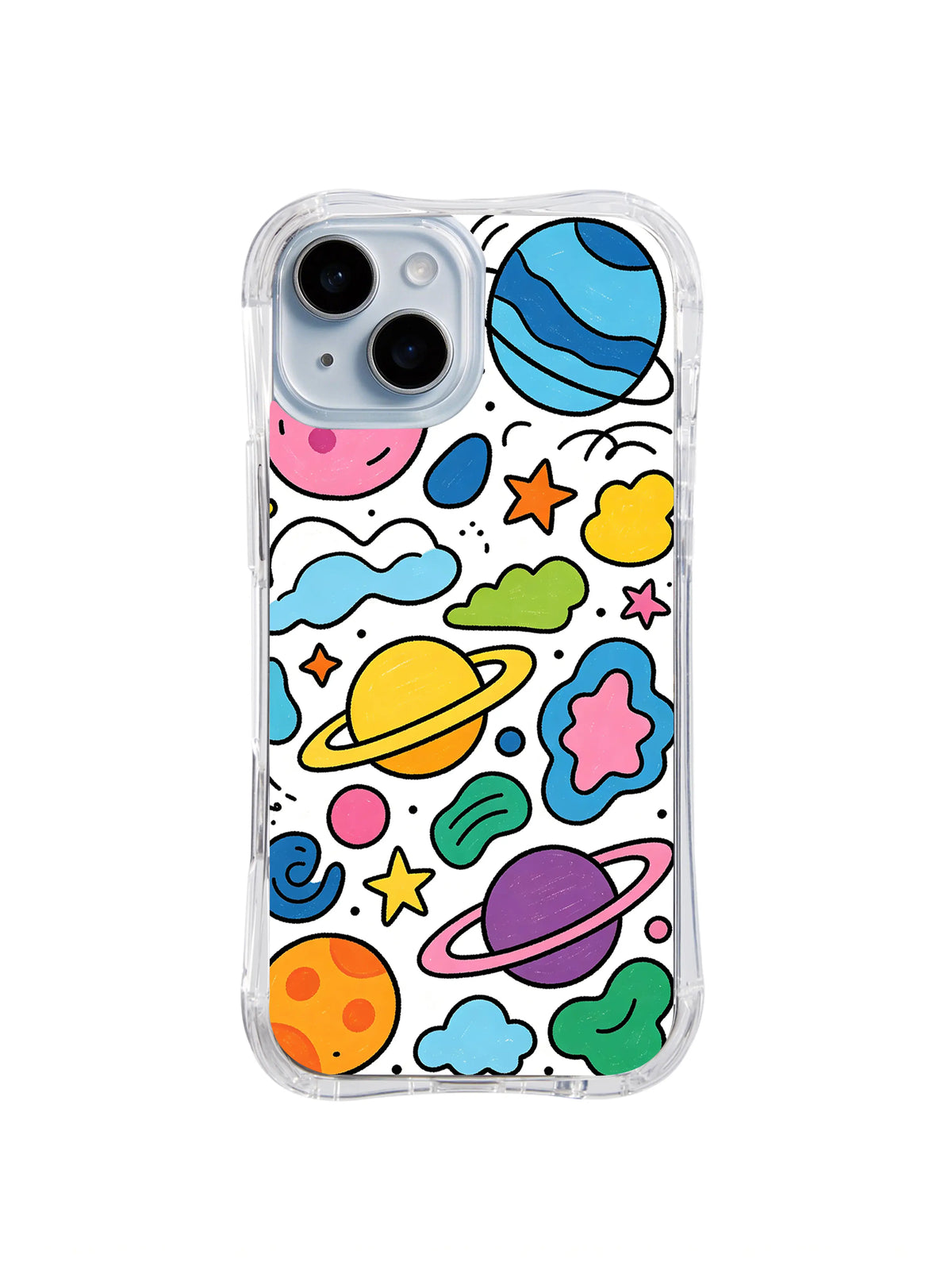 Color Cloud Orbits pattern iPhone 14 case