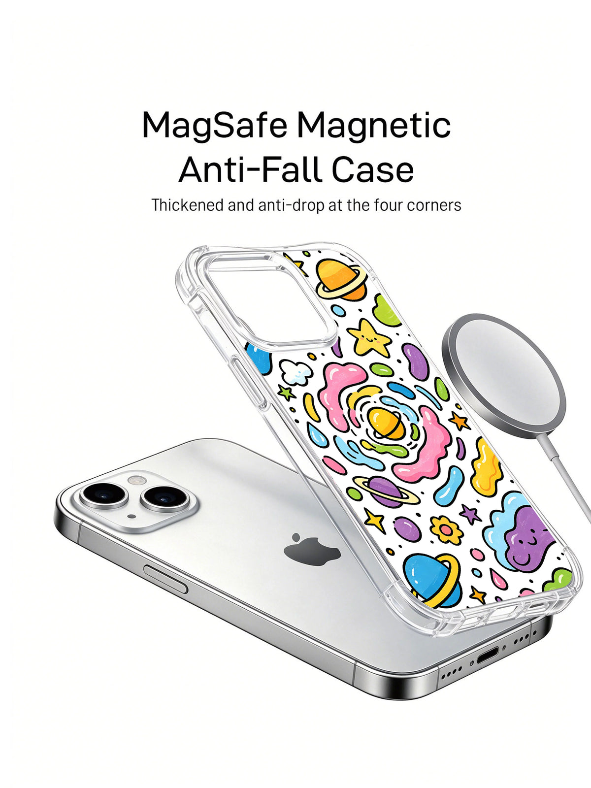 Little Universe iPhone 14 case magnetic charging