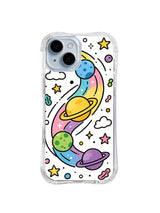 Rainbow Orbit Trail pattern iPhone 14 case