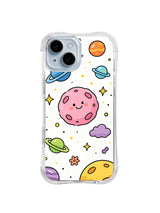 Smiling Moon Worlds pattern iPhone 14 case