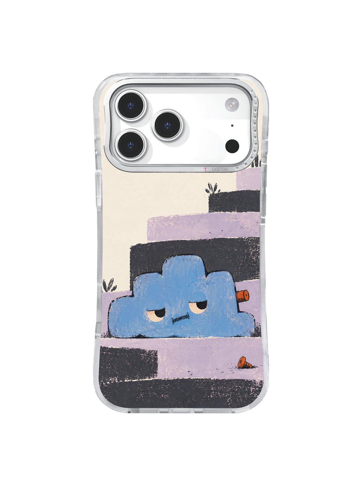 Crooked Cloud Smile artwork swatch for The Cloud with a Loose Screw iPhone 17 Pro Max Case