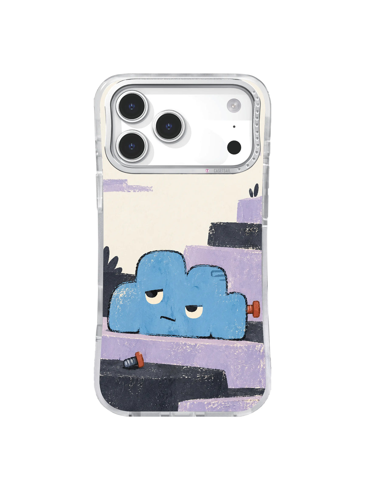 Detached Orange Peg artwork swatch for The Cloud with a Loose Screw iPhone 17 Pro Max Case