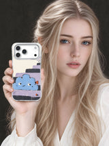 Nola Vellin artist scene with The Cloud with a Loose Screw iPhone 17 Pro Max Case