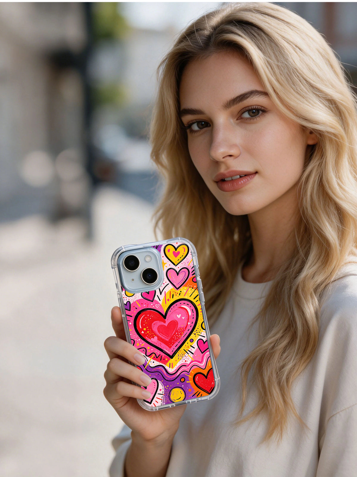 Love Carnival Celebration iPhone 15 Plus case lifestyle view