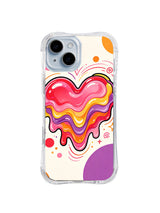 Ribbon Heart Flow pattern iPhone 15 Plus case