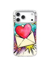 Love Letter Riot cream envelope coral signal artwork on an iPhone case
