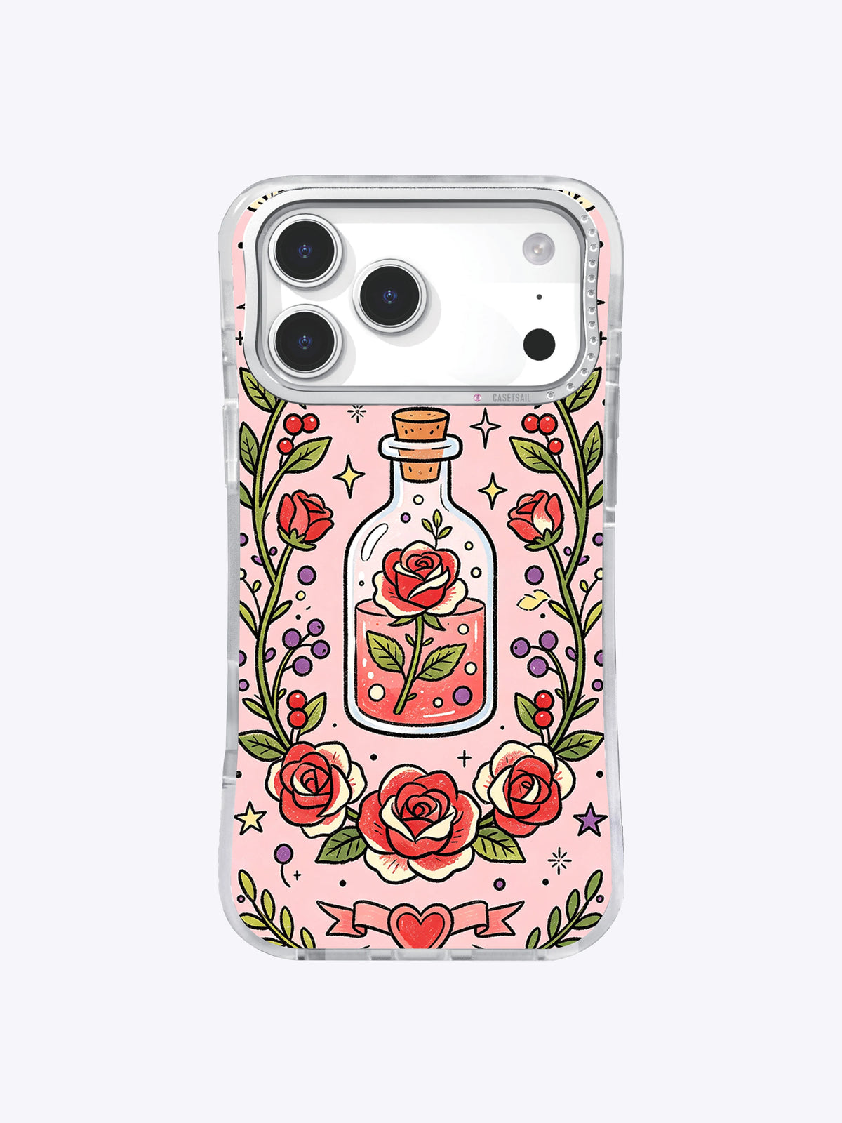 Love Potion Flower Lab iPhone 17 Pro Max case front view