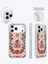 Rose potion bottle illustration detail