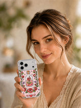 Love Potion Flower Lab art phone case held in hand