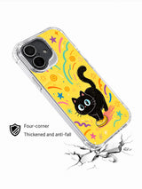 Lucky Black Cat protective iPhone 16 Plus case