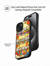 Cute Japanese lucky cat phone case art closeup